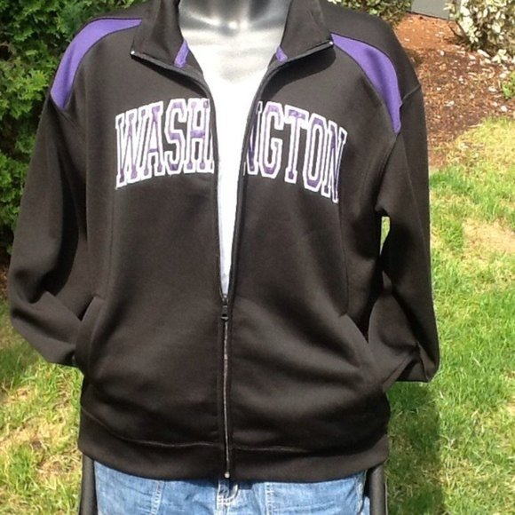 Men's University of Washington, UW, Black Jacket - Picture 3 of 7